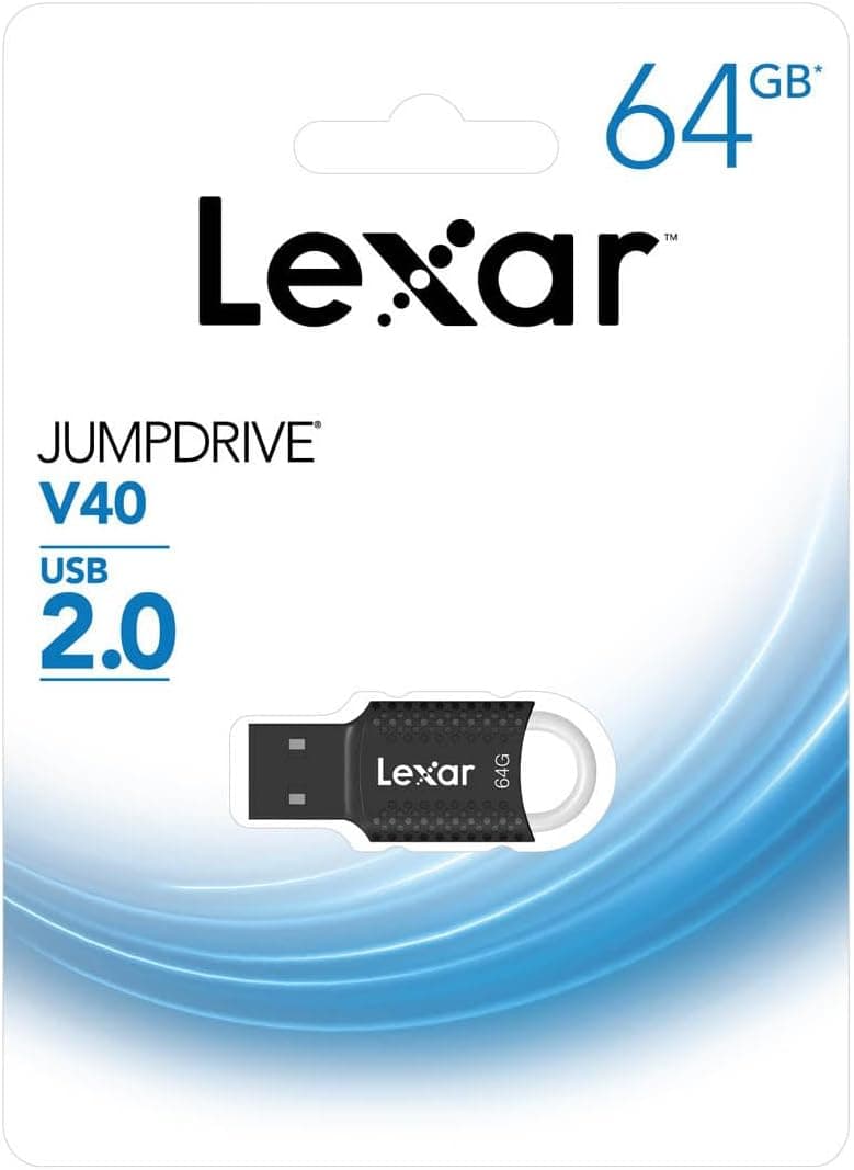 فلش مموری USB Lexar مشکی 64Go مدل Jumpdrive V40 2.0 فلش مموری USB Lexar مشکی 64Go مدل Jumpdrive V40 2.0