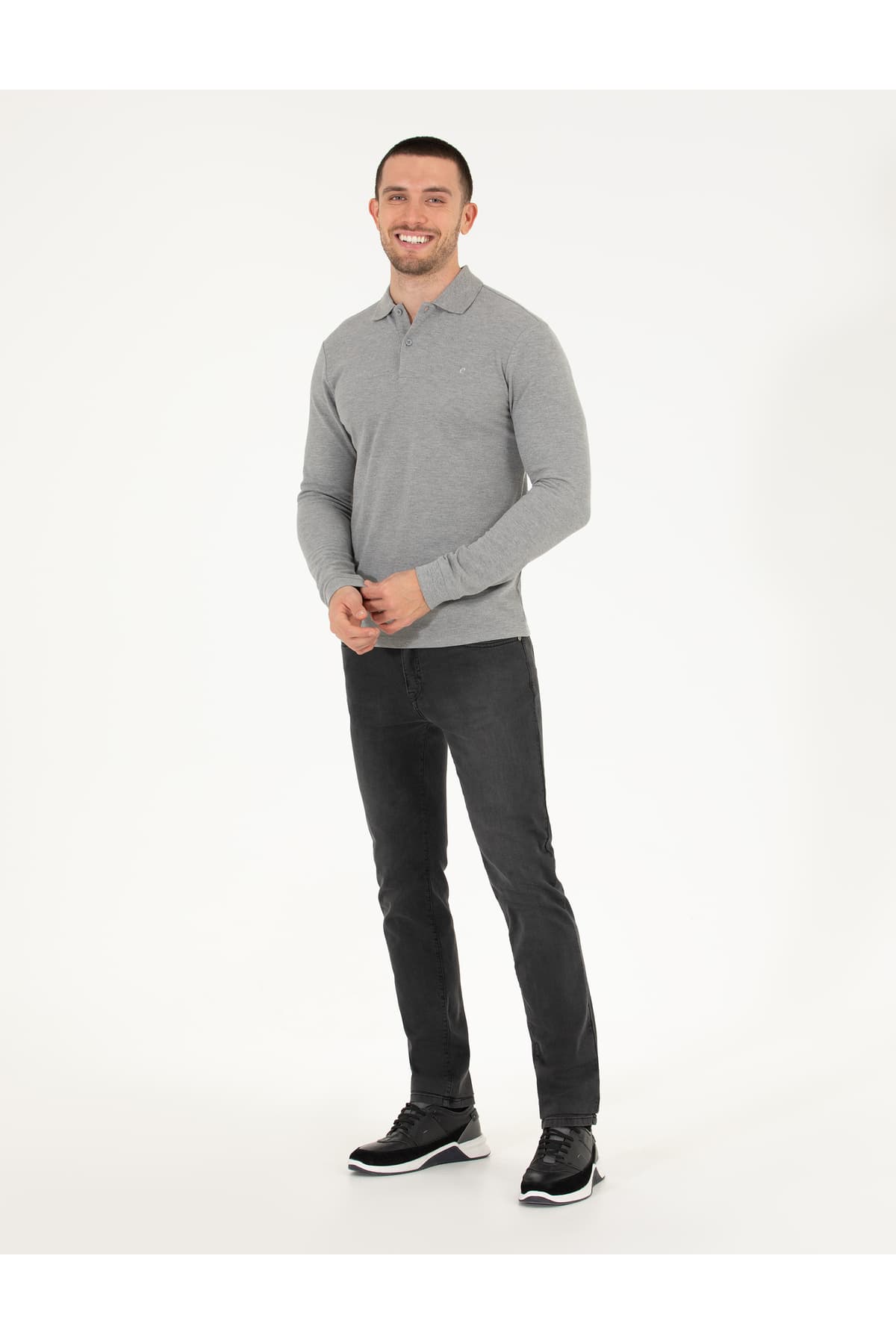 سویشرت مردانه Pierre Cardin خاکستری ملانژ اسلیم فیت بیسیک مدل 50276035-VR086 سویشرت مردانه Pierre Cardin خاکستری ملانژ اسلیم فیت بیسیک مدل 50276035-VR086