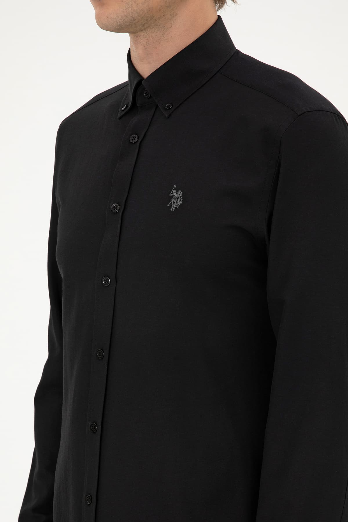 پیراهن مردانه U.S. Polo Assn. مشکی آستینبلند ساده مدل 50316723-VR046 پیراهن مردانه U.S. Polo Assn. مشکی آستینبلند ساده مدل 50316723-VR046