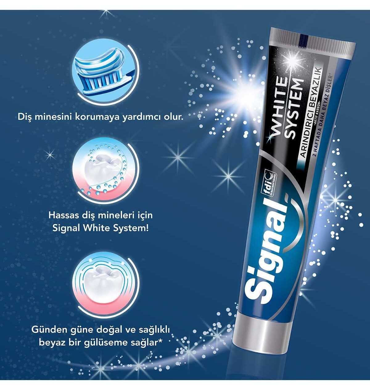 خمیردندان Signal White System سفیدکننده 75 Mlx4 خمیردندان Signal White System سفیدکننده 75 Mlx4