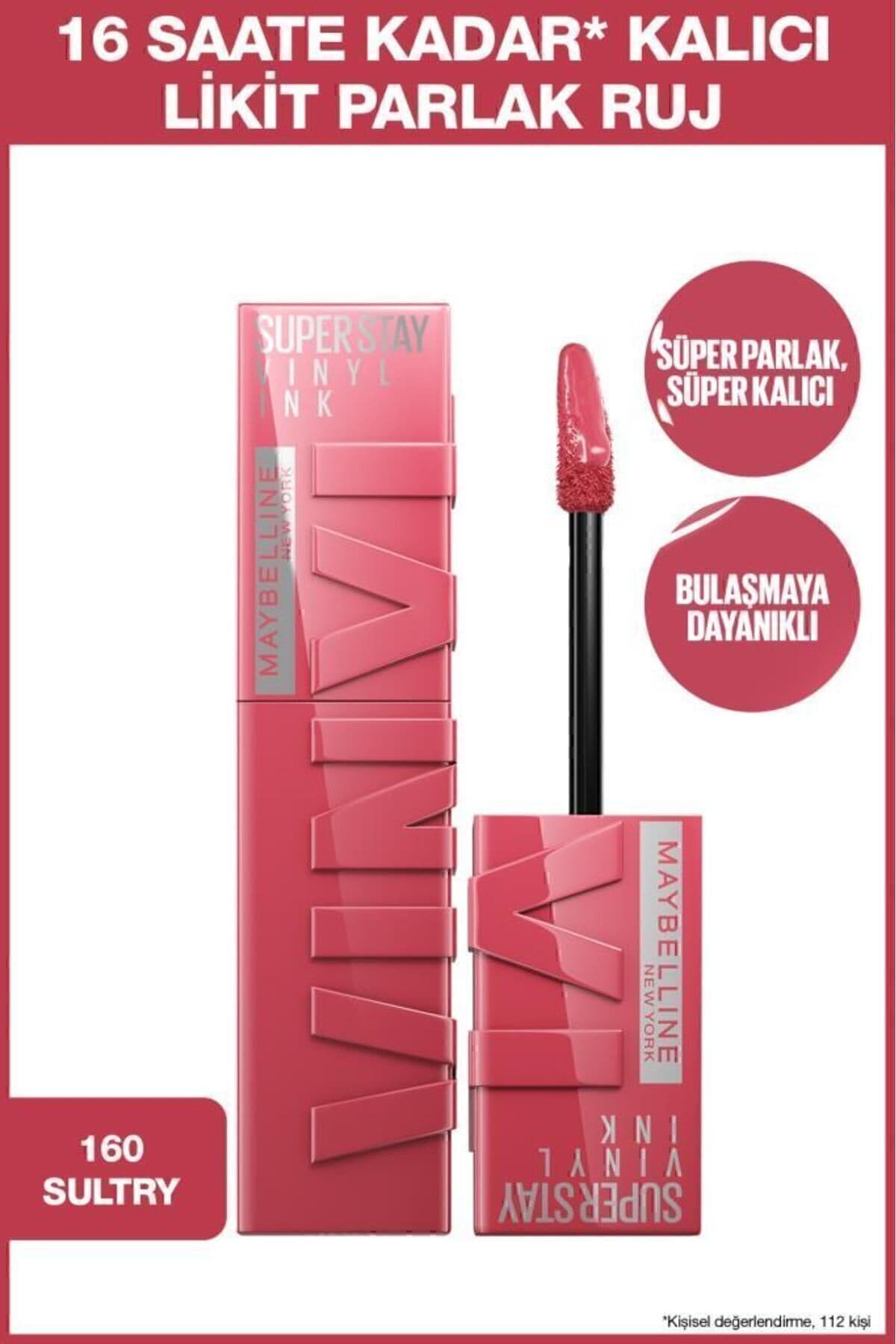 رژ لب مایع Maybelline New York Super Stay Vinyl Ink ماندگار براق مدل 30 Unrivaled رژ لب مایع Maybelline New York Super Stay Vinyl Ink ماندگار براق مدل 30 Unrivaled
