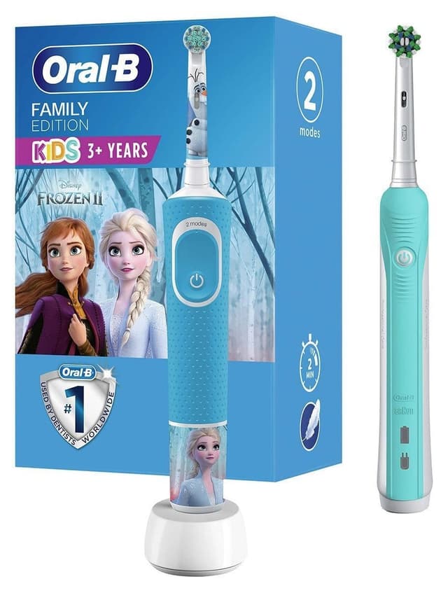 مسواک برقی شارژی Oral-B مدل Pro 500 بههمراه بسته خانوادگی D100 Frozen مسواک برقی شارژی Oral-B مدل Pro 500 بههمراه بسته خانوادگی D100 Frozen