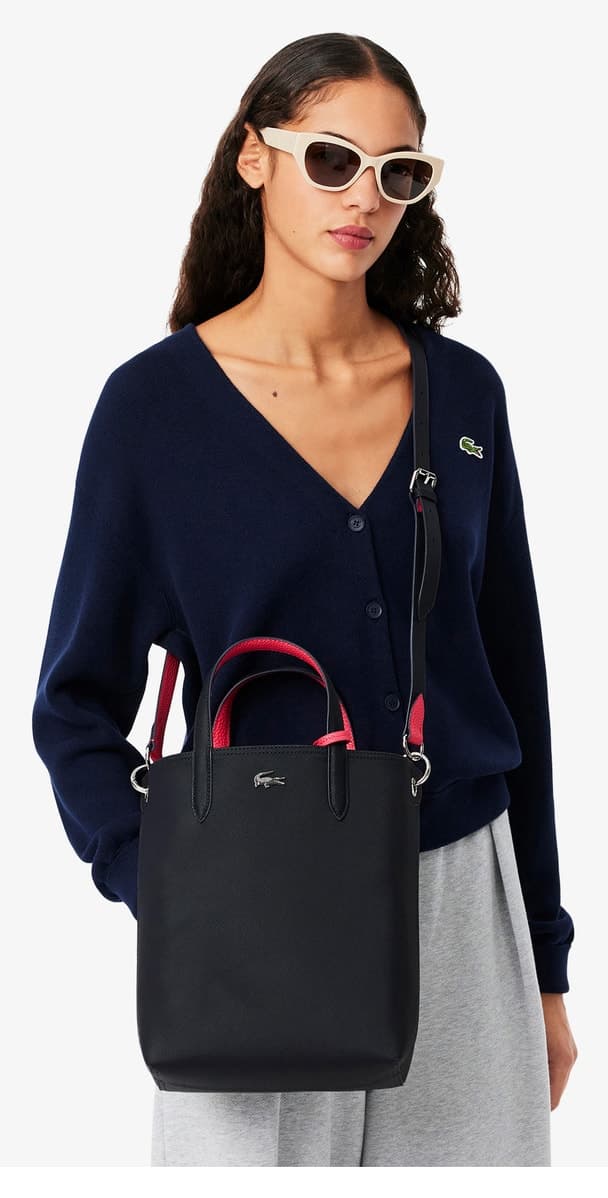 کیف دوشی زنانه Lacoste Anna دو طرفه سرمهای کیف دوشی زنانه Lacoste Anna دو طرفه سرمهای
