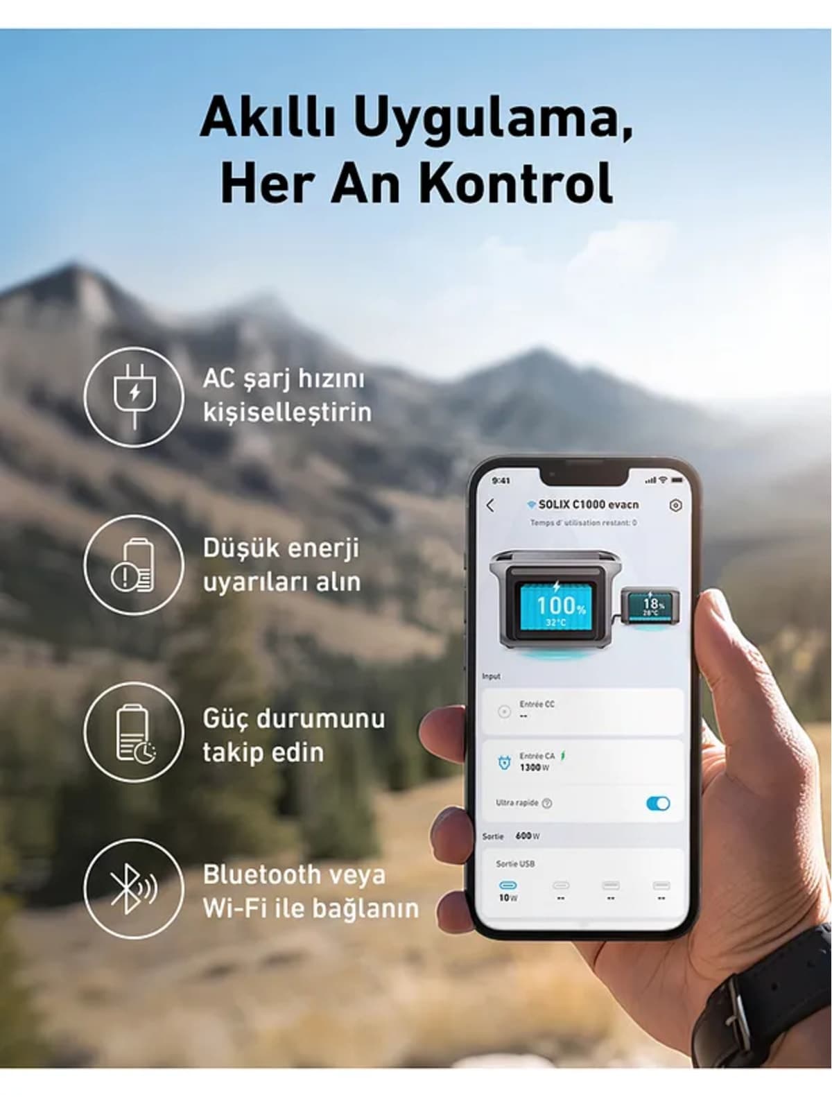 منبع تغذیه قابل حمل Anker مدل SOLIX C1000X PowerHouse با ظرفیت 1056Wh و توان 1800W منبع تغذیه قابل حمل Anker مدل SOLIX C1000X PowerHouse با ظرفیت 1056Wh و توان 1800W