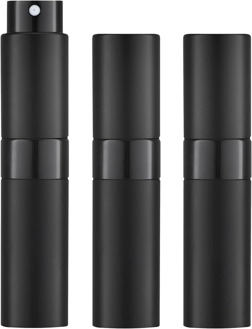 بطری اسپری عطر سفری LISAPACK سهتایی مشکی 8ML بطری اسپری عطر سفری LISAPACK سهتایی مشکی 8ML