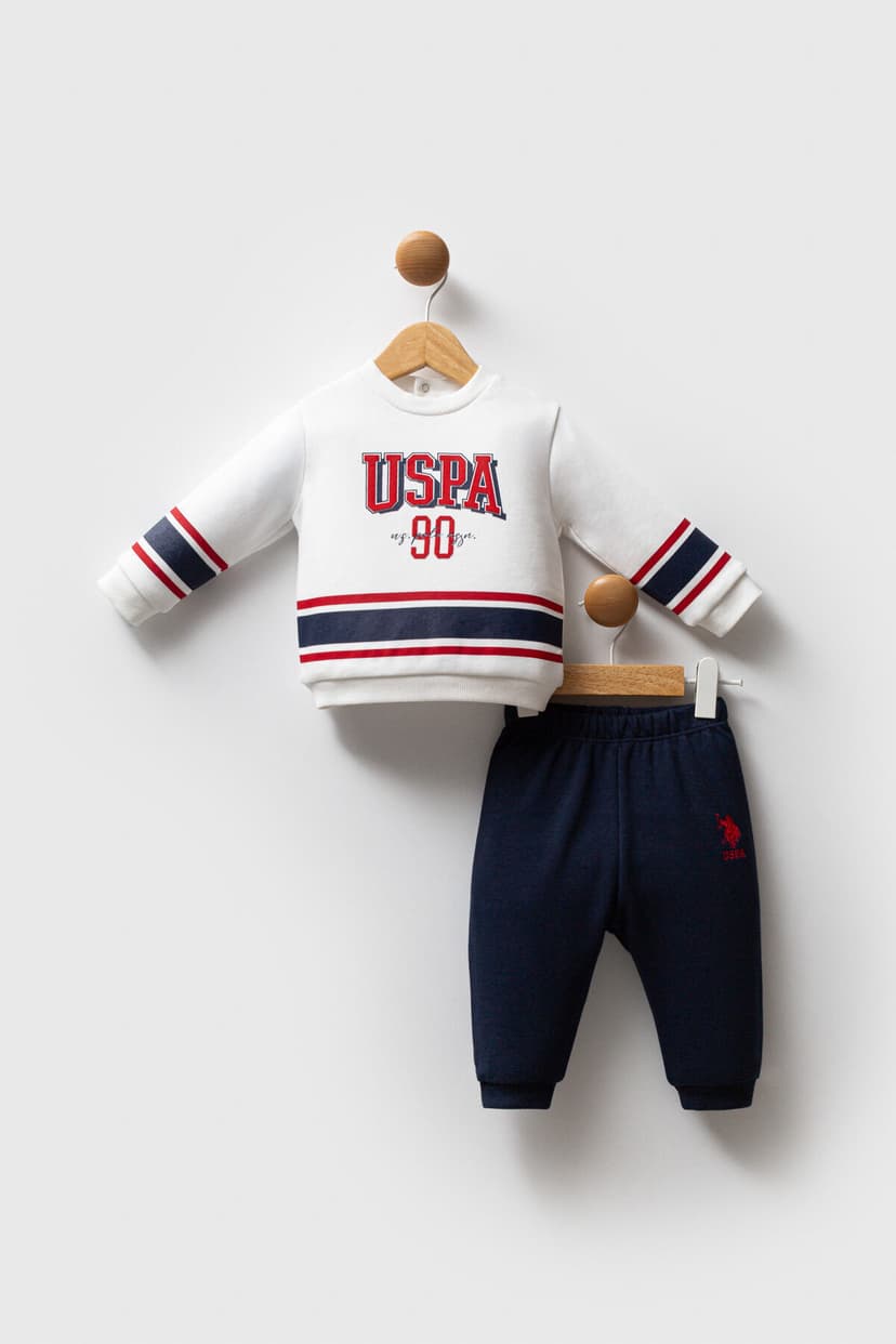 ست نوزاد پسرانه سفید U.S. Polo Assn. ست نوزاد پسرانه سفید U.S. Polo Assn.