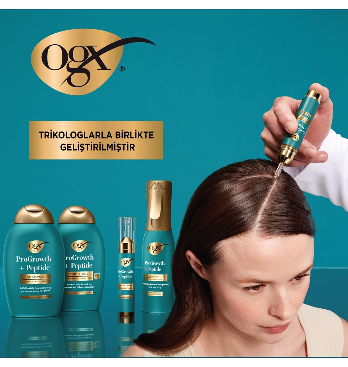 سرم اسپری ضد ریزش مو OGX مدل ProGrowth + Peptide با حجم 193 ml سرم اسپری ضد ریزش مو OGX مدل ProGrowth + Peptide با حجم 193 ml