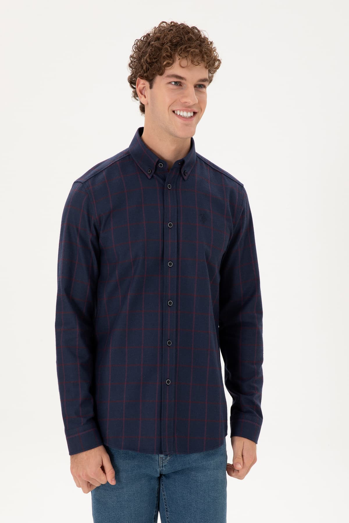پیراهن مردانه U.S. Polo Assn. سرمهای آستین بلند مدل 50296597-VR033 پیراهن مردانه U.S. Polo Assn. سرمهای آستین بلند مدل 50296597-VR033