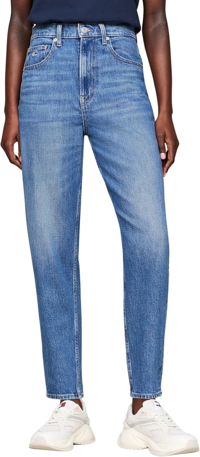 شلوار جین زنانه Tommy Jeans مدل MOM JEAN UH TPR CH0130 شلوار جین زنانه Tommy Jeans مدل MOM JEAN UH TPR CH0130
