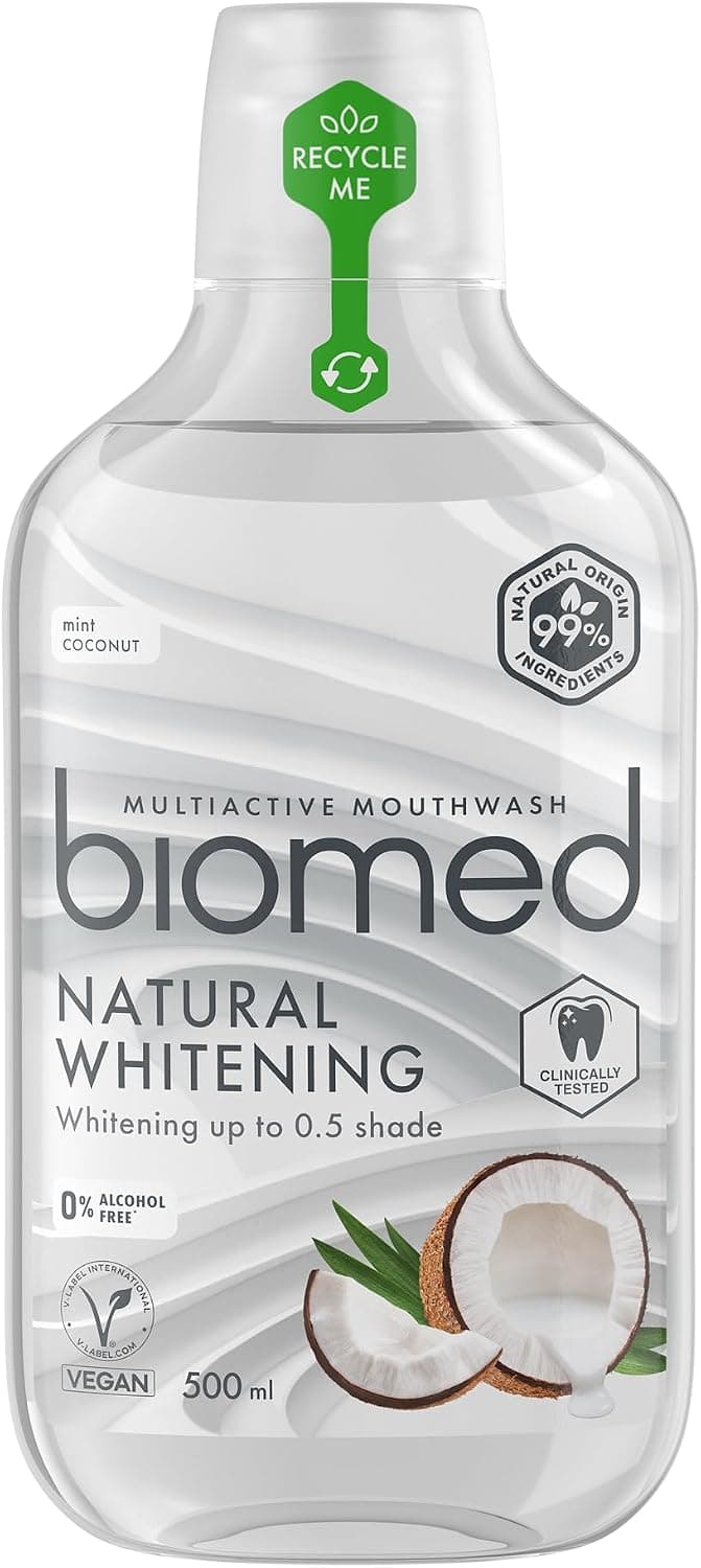دهانشویه BIOMED مدل Superwhite بدون الکل با طعم نارگیل و نعناع 500ml دهانشویه BIOMED مدل Superwhite بدون الکل با طعم نارگیل و نعناع 500ml