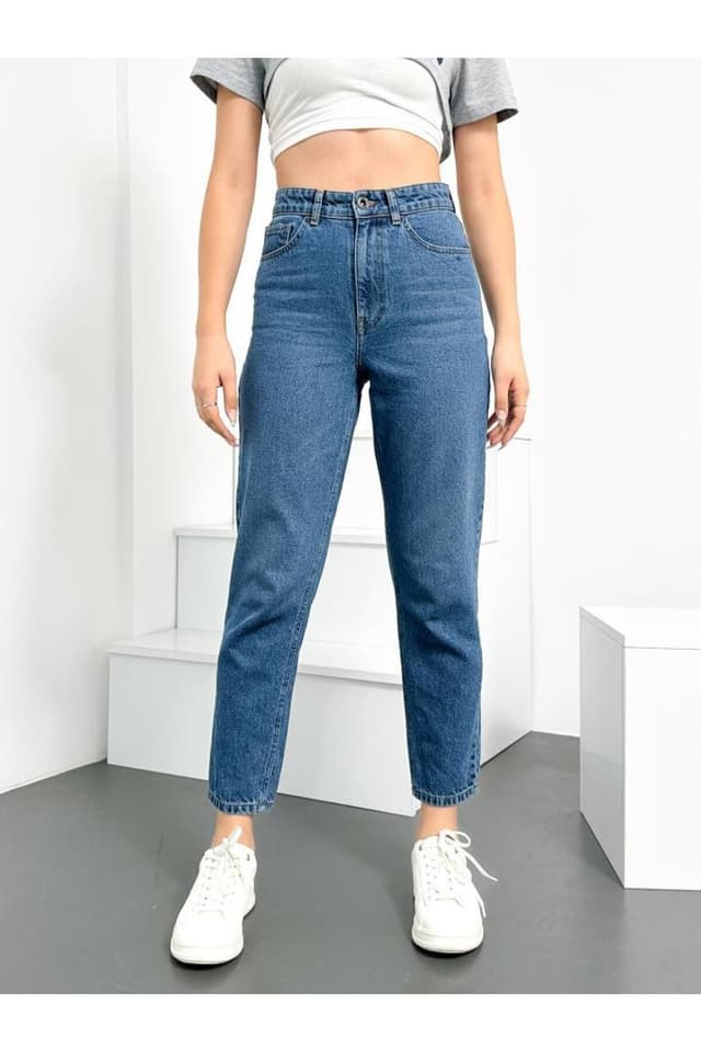 شلوار جین زنانه HLT JEANS مامفیت فاقبلند کشی آبی روشن مدل ANNA-AÇMAVİ شلوار جین زنانه HLT JEANS مامفیت فاقبلند کشی آبی روشن مدل ANNA-AÇMAVİ