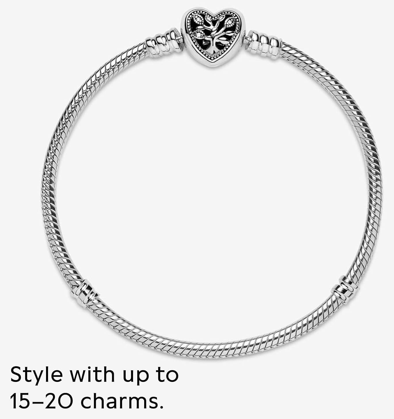 دستبند زنانه PANDORA Moments از نقره استرلینگ با قفل درخت خانواده برای آویز دستبند زنانه PANDORA Moments از نقره استرلینگ با قفل درخت خانواده برای آویز