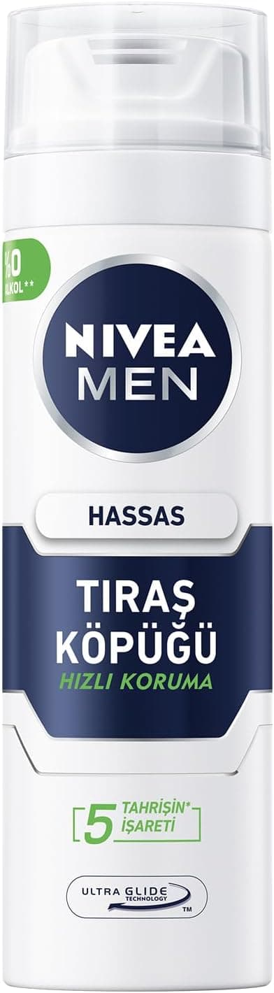 فوم اصلاح مردانه NIVEA ضد سوزش، مناسب پوست حساس بدون الکل 200 ml فوم اصلاح مردانه NIVEA ضد سوزش، مناسب پوست حساس بدون الکل 200 ml
