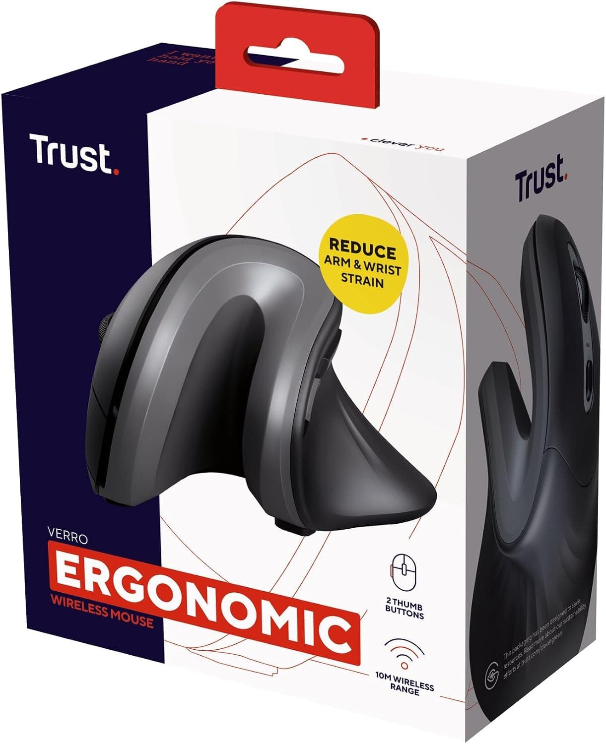 ماوس عمودی بیسیم ارگونومیک Trust با زاویه 60°، DPI 800-1600 و 6 کلید مدل 23507 مشکی ماوس عمودی بیسیم ارگونومیک Trust با زاویه 60°، DPI 800-1600 و 6 کلید مدل 23507 مشکی
