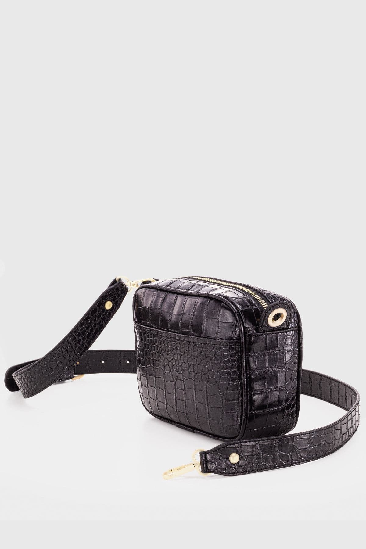 کیف رودوشی زنانه Housebags مشکی طرح پوست تمساح مدل 219 کیف رودوشی زنانه Housebags مشکی طرح پوست تمساح مدل 219