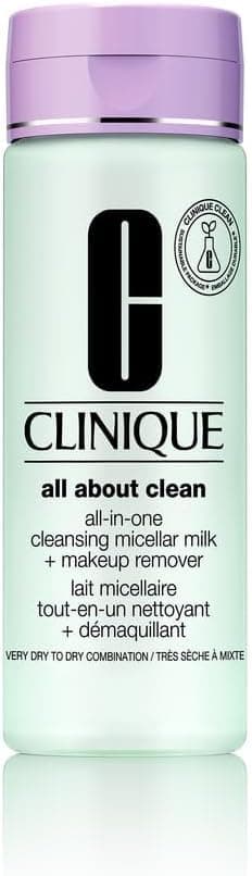 شیر میسلار پاککننده زنانه Clinique مناسب پوست خشک All About Clean 6.7 oz شیر میسلار پاککننده زنانه Clinique مناسب پوست خشک All About Clean 6.7 oz