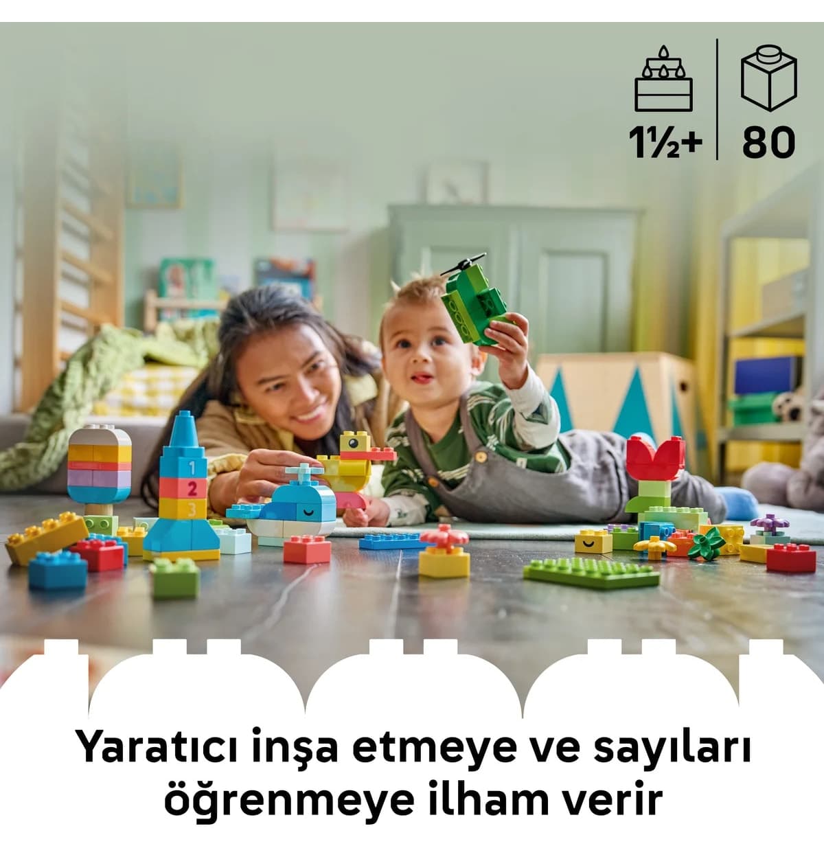 لگو DUPLO Classic جعبه خلاقانه رنگی 80 قطعه مدل 10479 لگو DUPLO Classic جعبه خلاقانه رنگی 80 قطعه مدل 10479