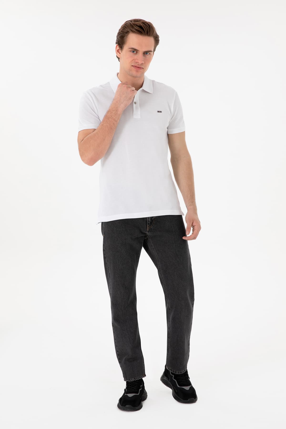 تیشرت مردانه U.S. Polo Assn. اسلیم فیت یقه پولو سفید مدل 50298042-VR013 تیشرت مردانه U.S. Polo Assn. اسلیم فیت یقه پولو سفید مدل 50298042-VR013