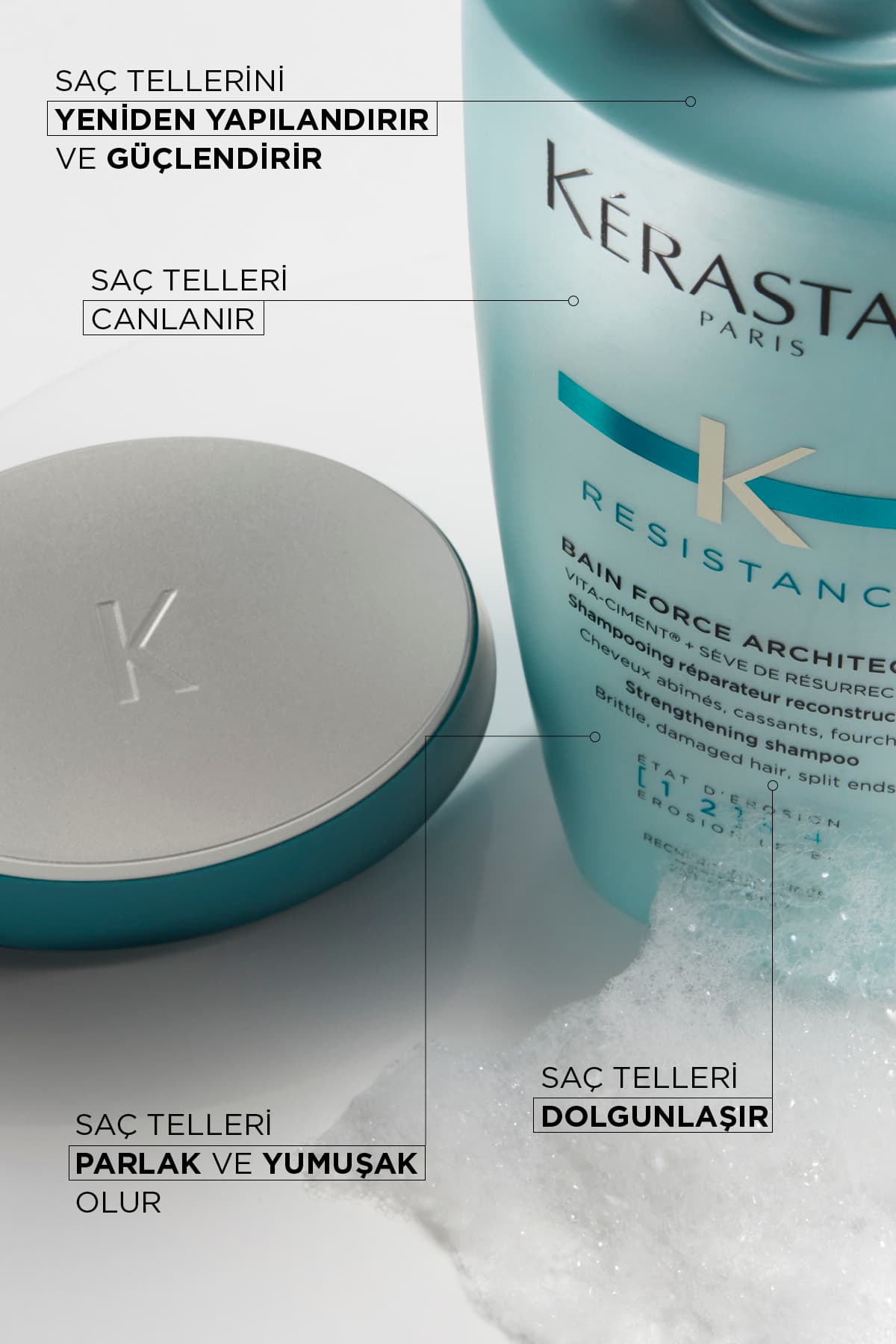 شامپو زنانه Kerastase Resistance Bain Force Architecte برای موهای ضعیف و آسیبدیده 250 ml شامپو زنانه Kerastase Resistance Bain Force Architecte برای موهای ضعیف و آسیبدیده 250 ml