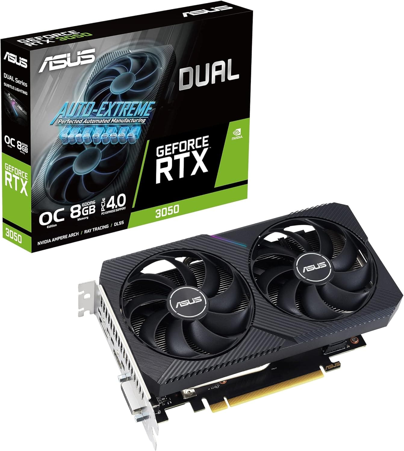 کارت گرافیک ASUS Dual GeForce RTX 3050 OC 6GB مدل DUAL-RTX3050-O6G کارت گرافیک ASUS Dual GeForce RTX 3050 OC 6GB مدل DUAL-RTX3050-O6G
