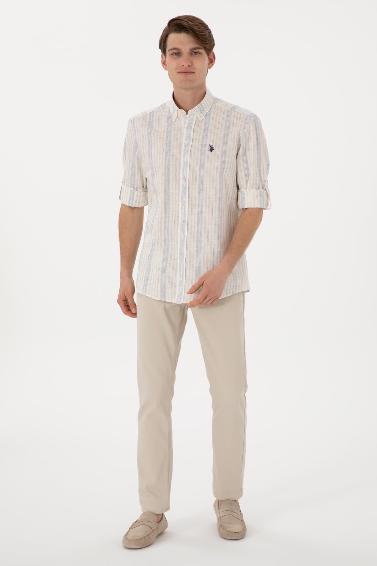 پیراهن مردانه U.S. Polo Assn. سفید آستینبلند مدل 50306289-VR013 پیراهن مردانه U.S. Polo Assn. سفید آستینبلند مدل 50306289-VR013