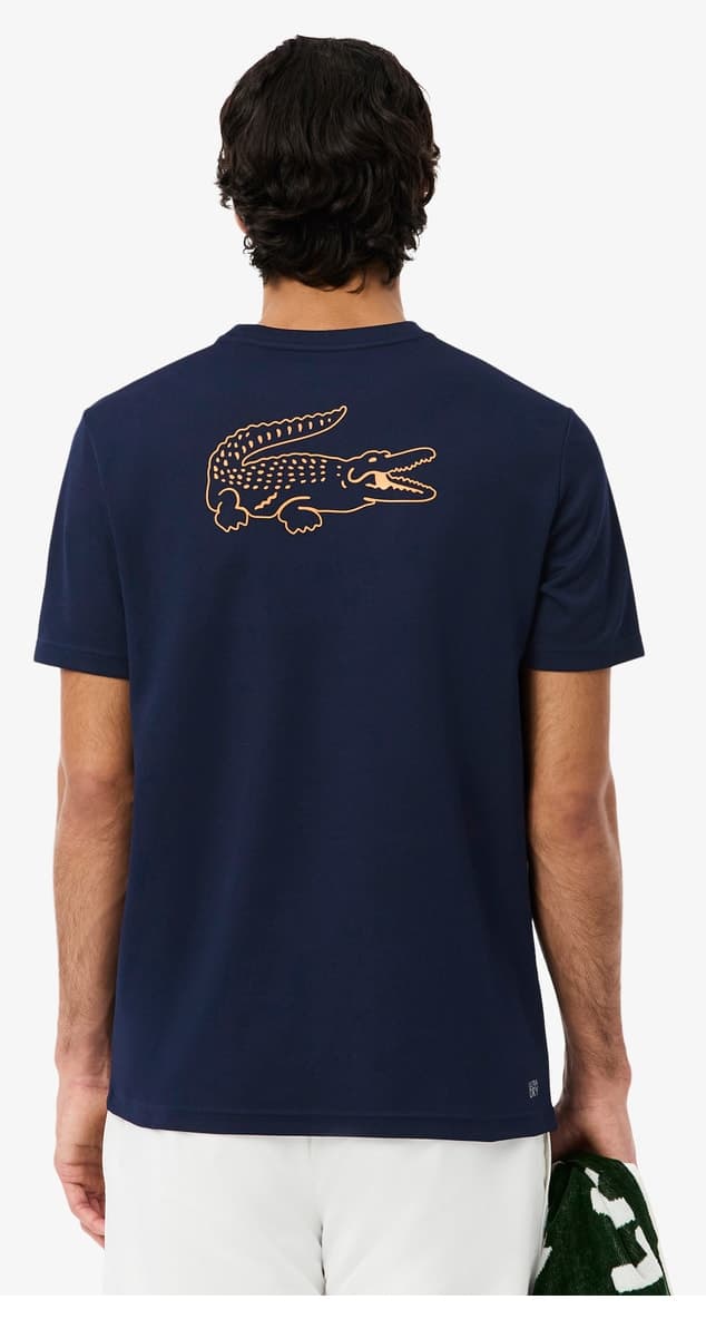 تیشرت مردانه Lacoste SPORT یقه گرد فیت معمولی چاپدار سرمهای تیشرت مردانه Lacoste SPORT یقه گرد فیت معمولی چاپدار سرمهای