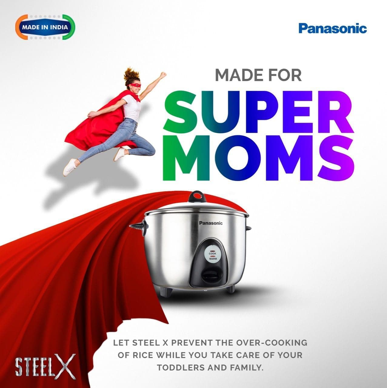 پلوپز برقی اتوماتیک Panasonic استیل ضدزنگ 1.8 L نقرهای مدل SR-G18 پلوپز برقی اتوماتیک Panasonic استیل ضدزنگ 1.8 L نقرهای مدل SR-G18