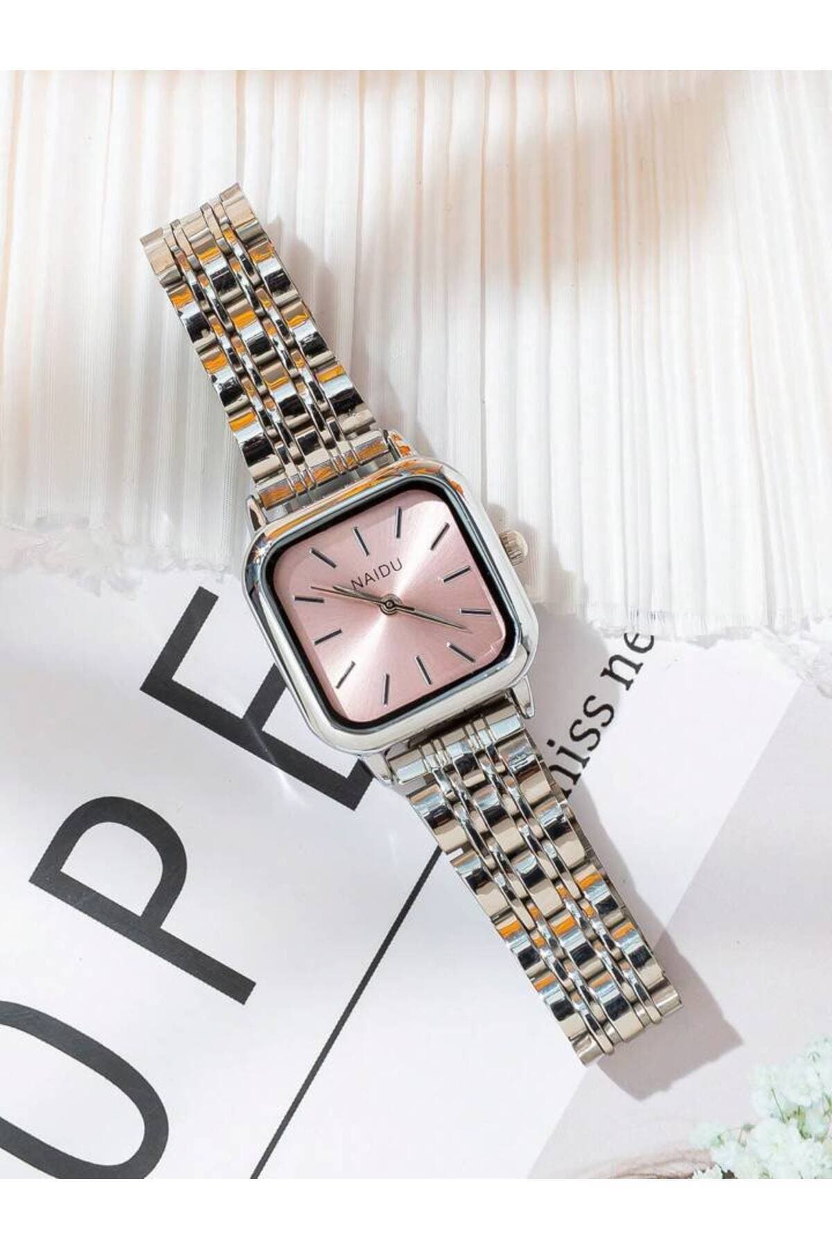 ساعت مچی زنانه pullmarkt Casual Serisi با صفحه صورتی ساعت مچی زنانه pullmarkt Casual Serisi با صفحه صورتی