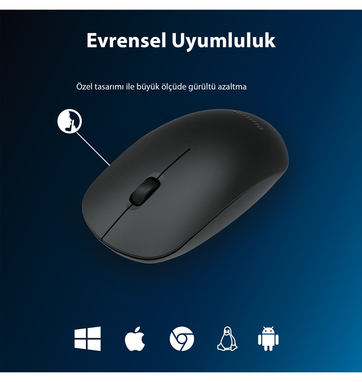 ماوس بیسیم بیصدا مشکی Philips مدل Spk7315 M315 ماوس بیسیم بیصدا مشکی Philips مدل Spk7315 M315
