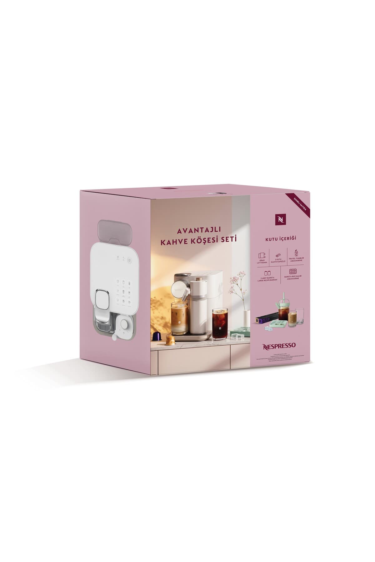 ست ایستگاه قهوه سفید Nespresso Gran Lattissima مدل F541 ست ایستگاه قهوه سفید Nespresso Gran Lattissima مدل F541