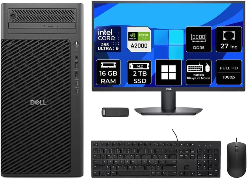 ایستگاه کاری رومیزی Dell Pro Max T2 Core Ultra 9 285 مدل FCT22508P783 ایستگاه کاری رومیزی Dell Pro Max T2 Core Ultra 9 285 مدل FCT22508P783