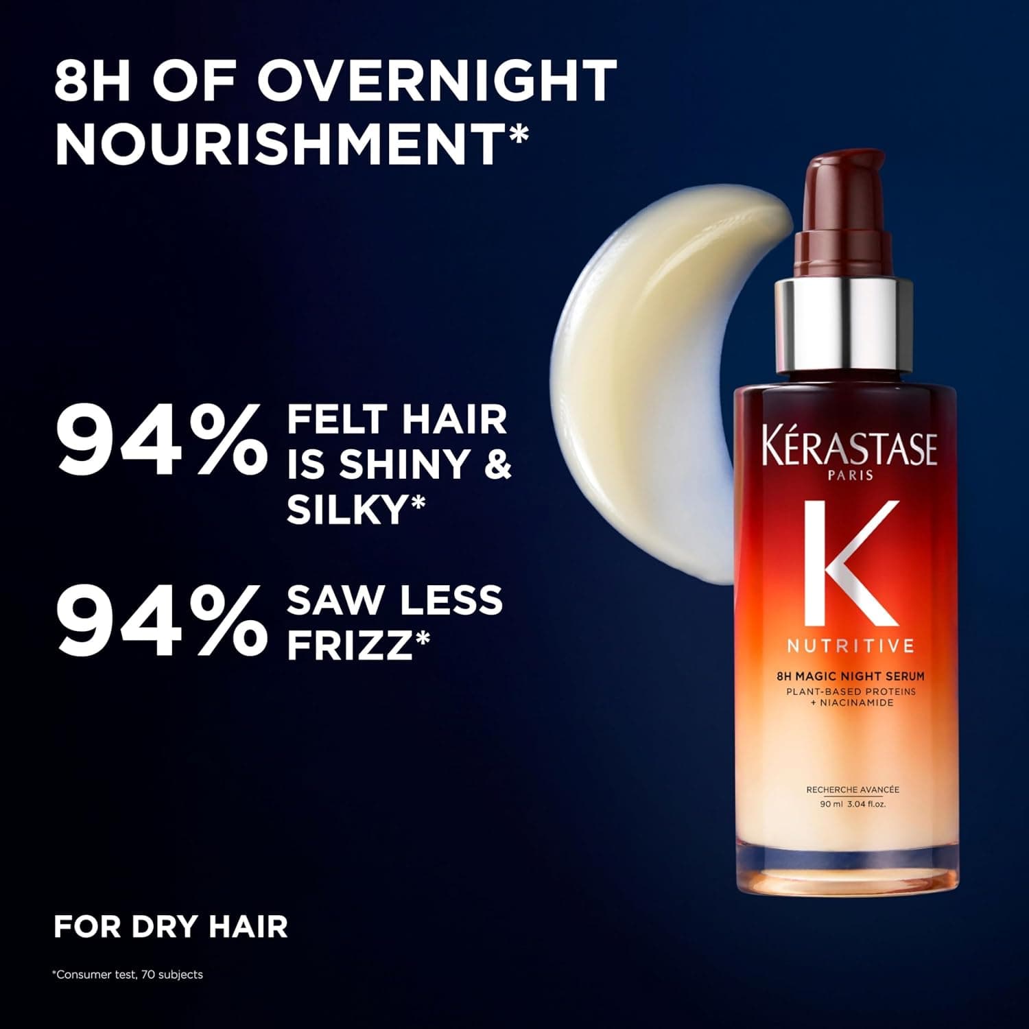 سرم شبانه مو Kérastase Nutritive 8H برای موهای خشک، 90 ml سرم شبانه مو Kérastase Nutritive 8H برای موهای خشک، 90 ml