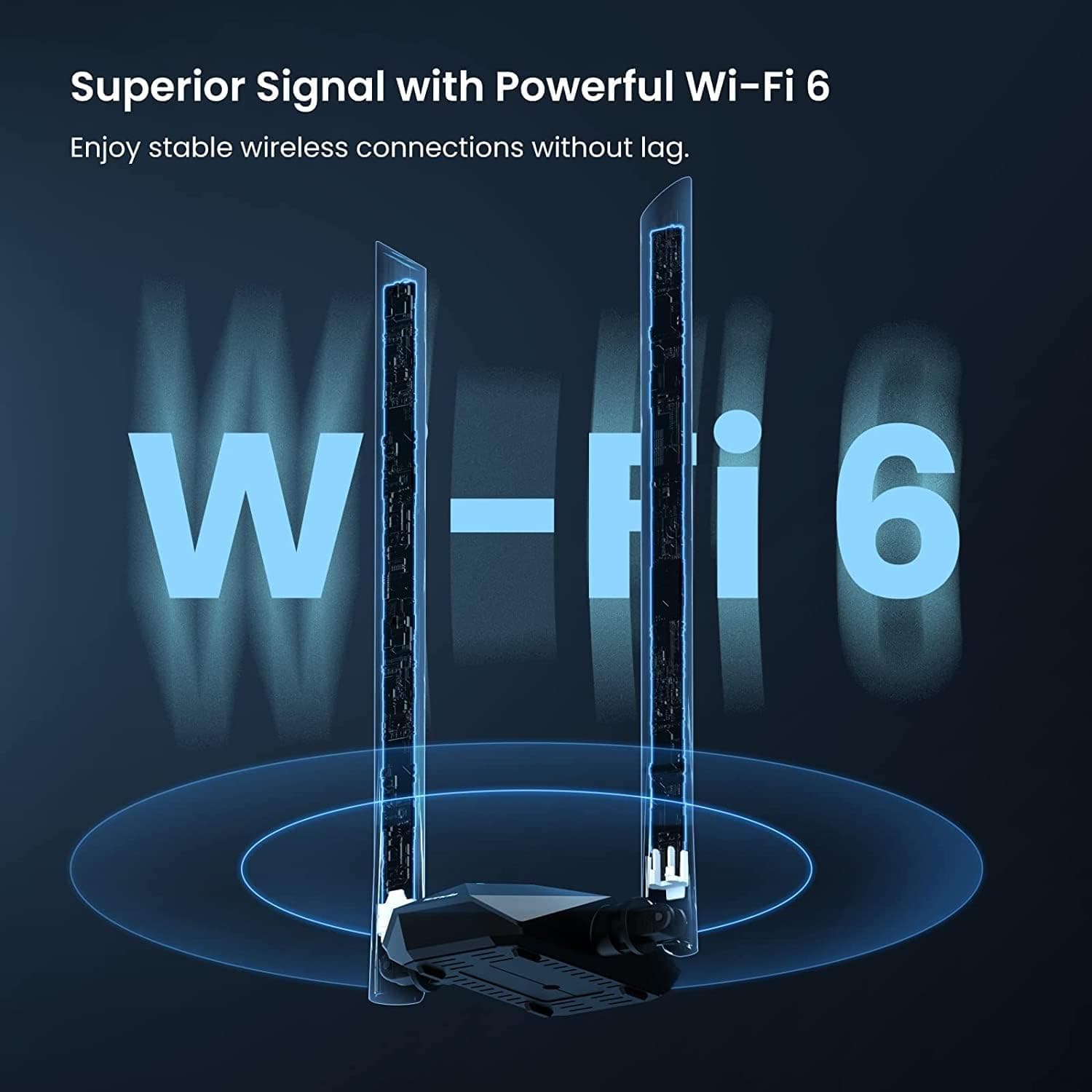 آداپتور Wi-Fi 6 USB 3.0 دو بانده Tenda مدل U18a AX1800 مشکی آداپتور Wi-Fi 6 USB 3.0 دو بانده Tenda مدل U18a AX1800 مشکی
