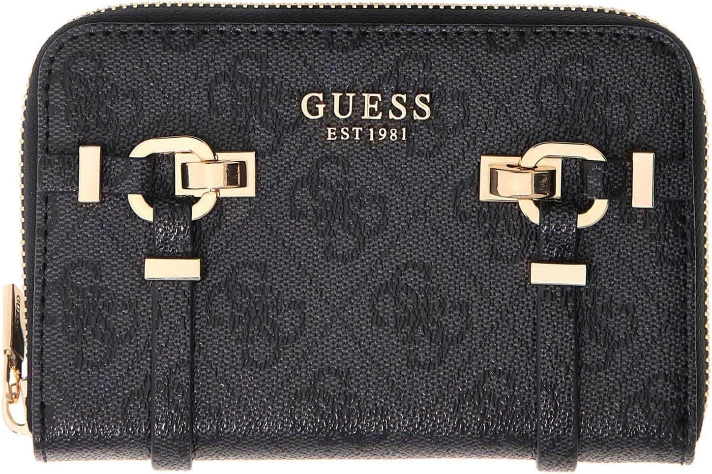 کیف دستی زنانه GUESS مدل LEONA زیپدار لوگودار زغالی MED کیف دستی زنانه GUESS مدل LEONA زیپدار لوگودار زغالی MED