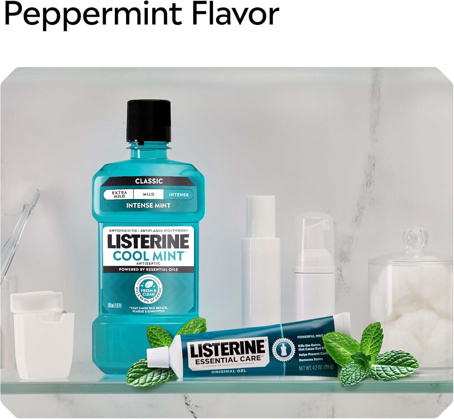 خمیردندان Listerine Essential Care فلوراید طعم نعناعی 4.2 oz 6 Pack خمیردندان Listerine Essential Care فلوراید طعم نعناعی 4.2 oz 6 Pack