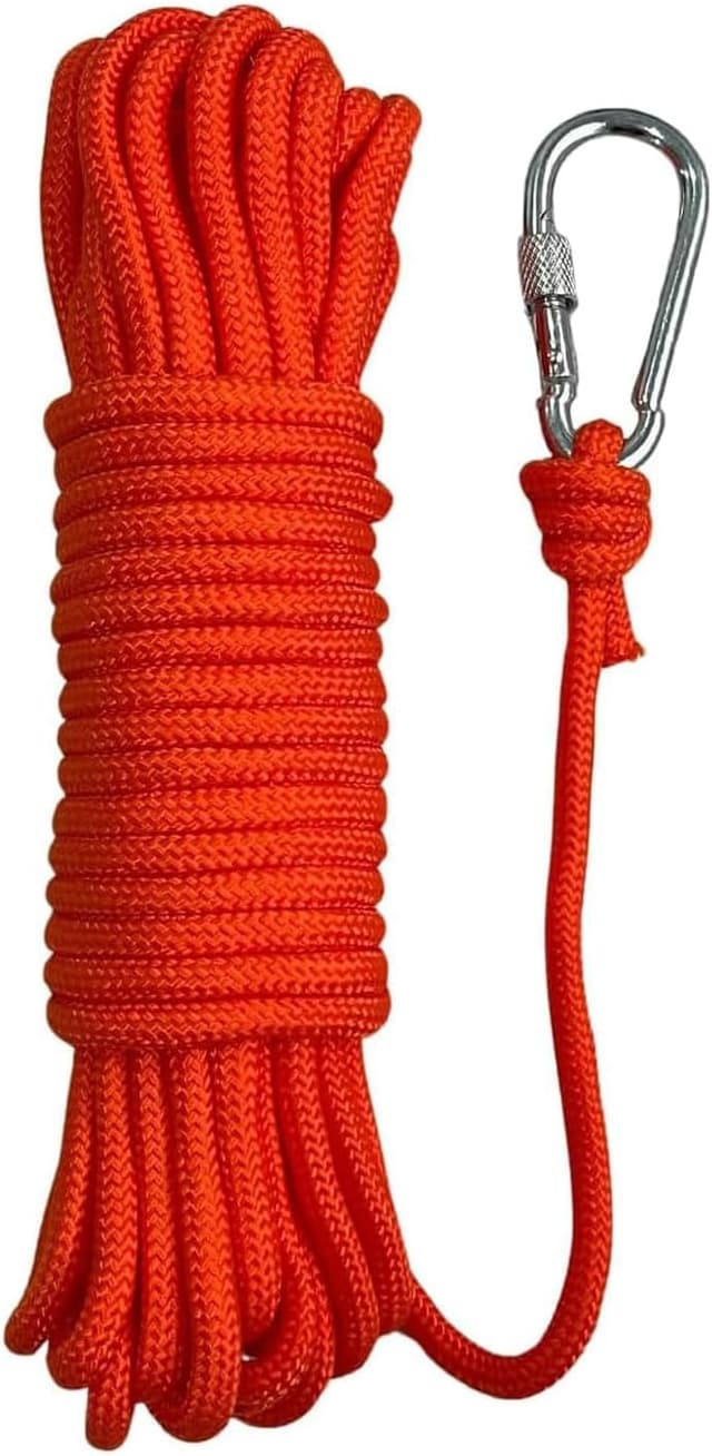 طناب لنگر و مهار شناور BeGrit با D-ring و کارابین آلومینیومی قفلدار 10 m، 6 mm طناب لنگر و مهار شناور BeGrit با D-ring و کارابین آلومینیومی قفلدار 10 m، 6 mm