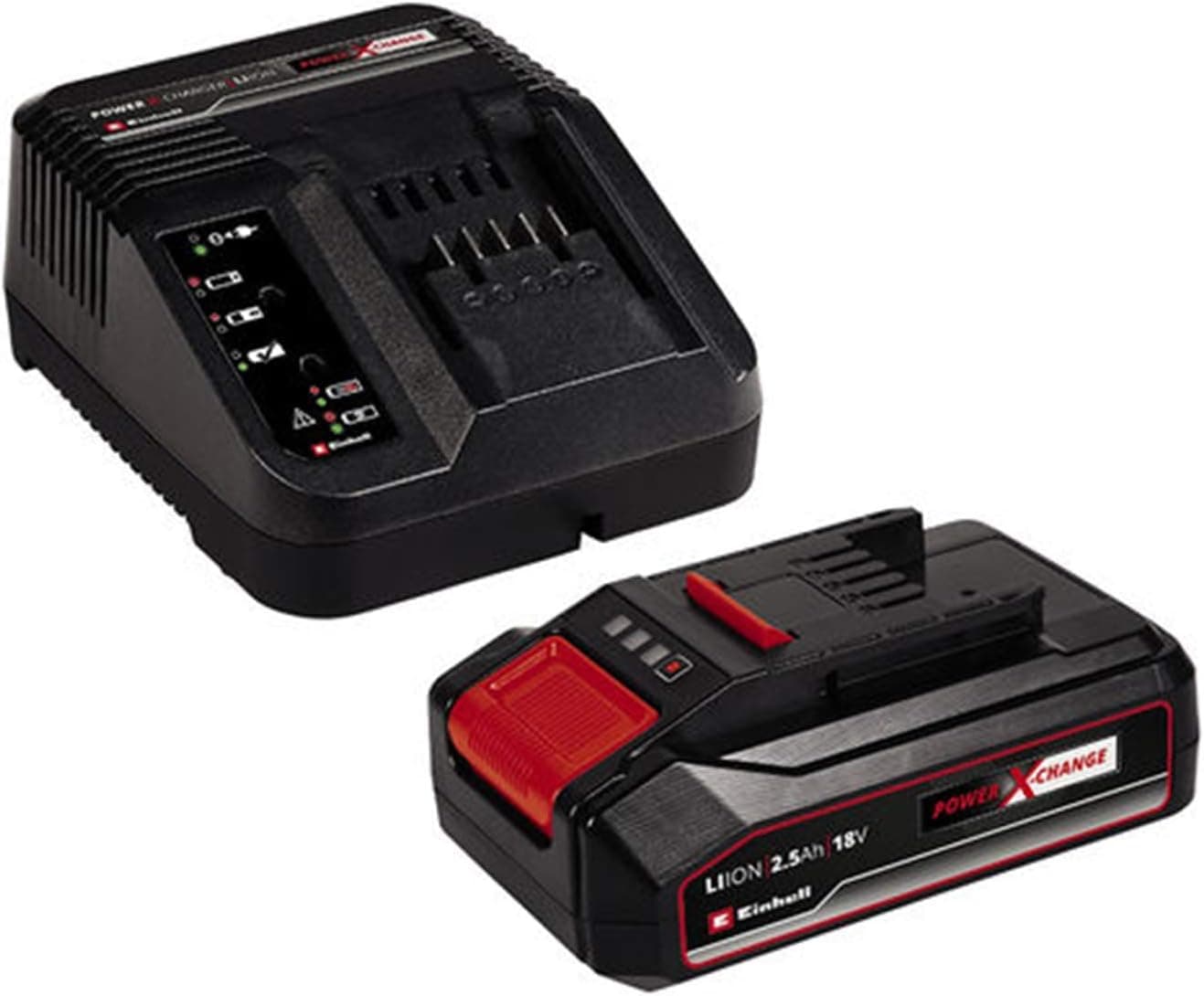 پیچگوشتی ضربهای شارژی Einhell مدل TE-CD 18/48 Li-i Solo با ست استارتر 18V 2.5Ah PXC پیچگوشتی ضربهای شارژی Einhell مدل TE-CD 18/48 Li-i Solo با ست استارتر 18V 2.5Ah PXC