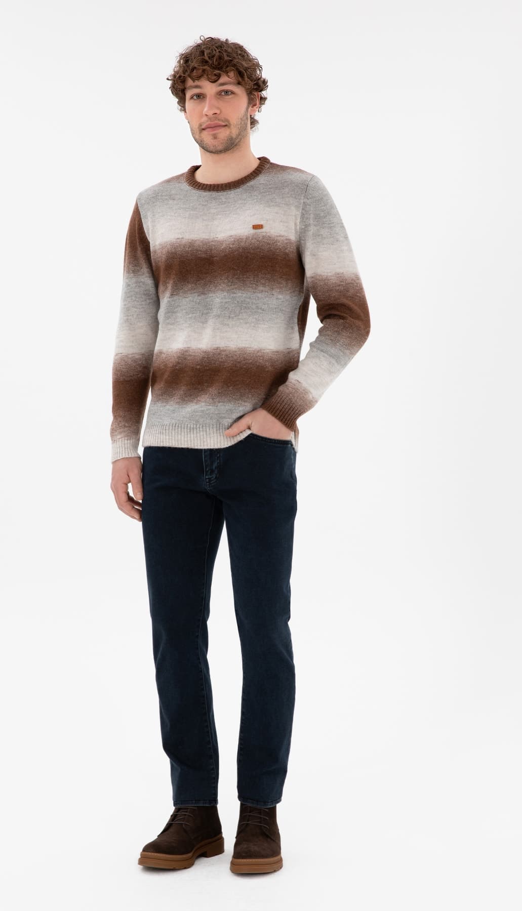 پلیور مردانه U.S. Polo Assn. اسلیم فیت یقه گرد طوسی ملانژ مدل 50297082-VR086 پلیور مردانه U.S. Polo Assn. اسلیم فیت یقه گرد طوسی ملانژ مدل 50297082-VR086