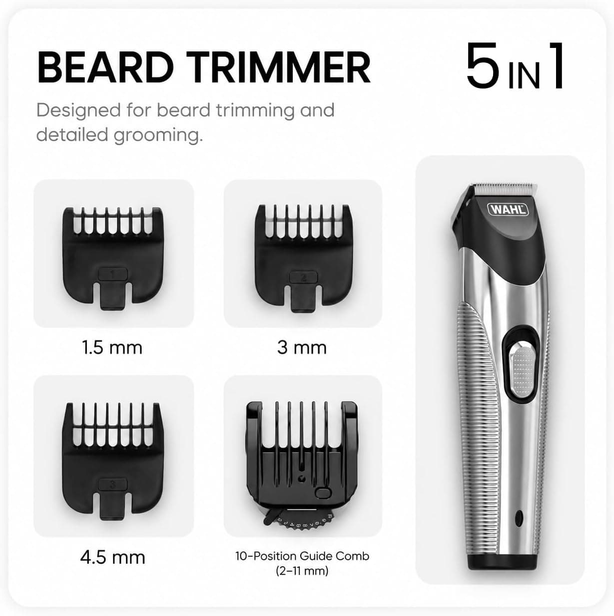 ماشین اصلاح ریش مردانه Wahl شارژی بیسیم 13 طول برش 0.5-11 mm مدل 09891-017 ماشین اصلاح ریش مردانه Wahl شارژی بیسیم 13 طول برش 0.5-11 mm مدل 09891-017
