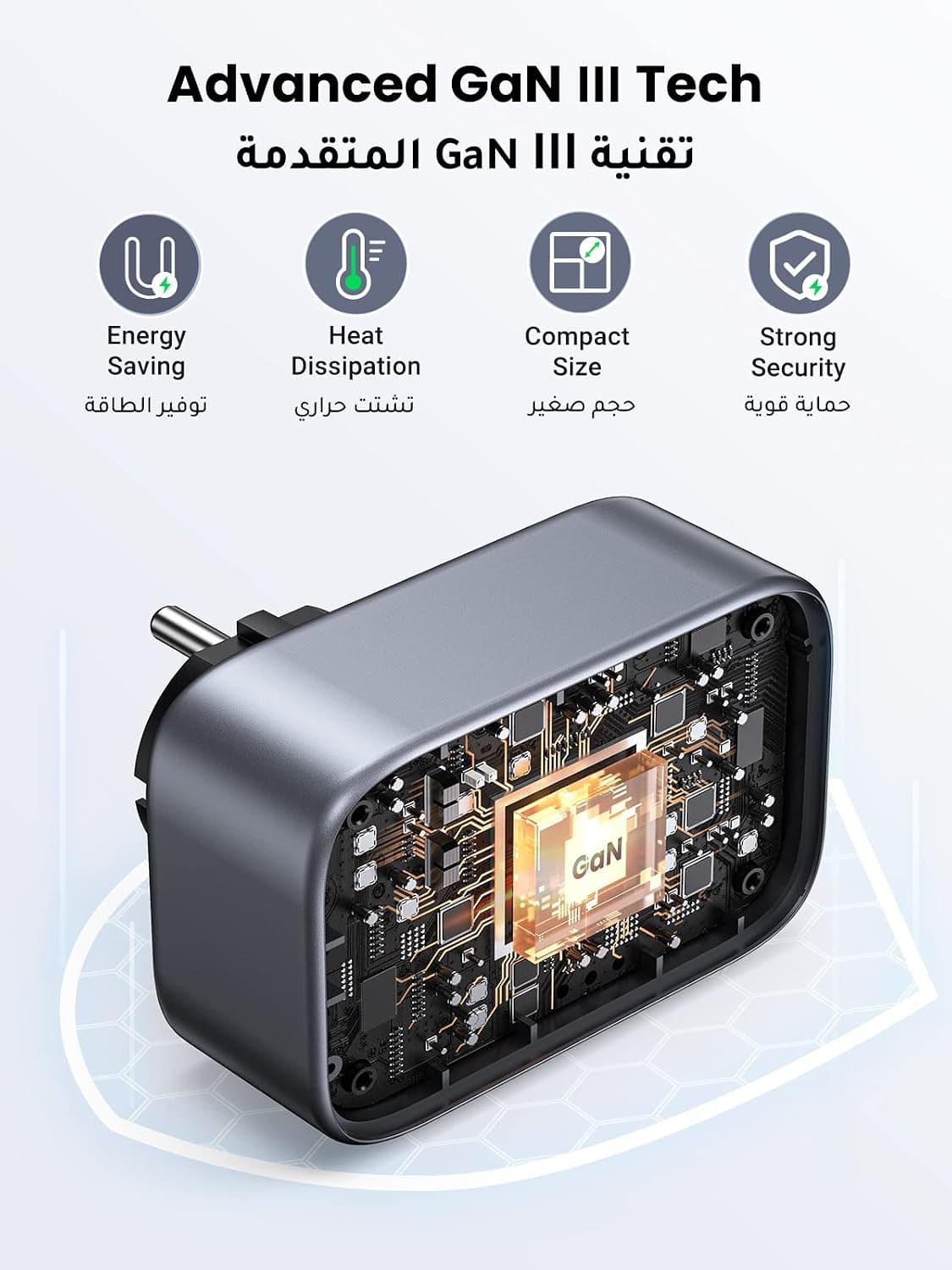 آداپتور مسافرتی UGREEN تبدیل پریز UK به دوشاخه DE با درگاههای USB 30W آداپتور مسافرتی UGREEN تبدیل پریز UK به دوشاخه DE با درگاههای USB 30W