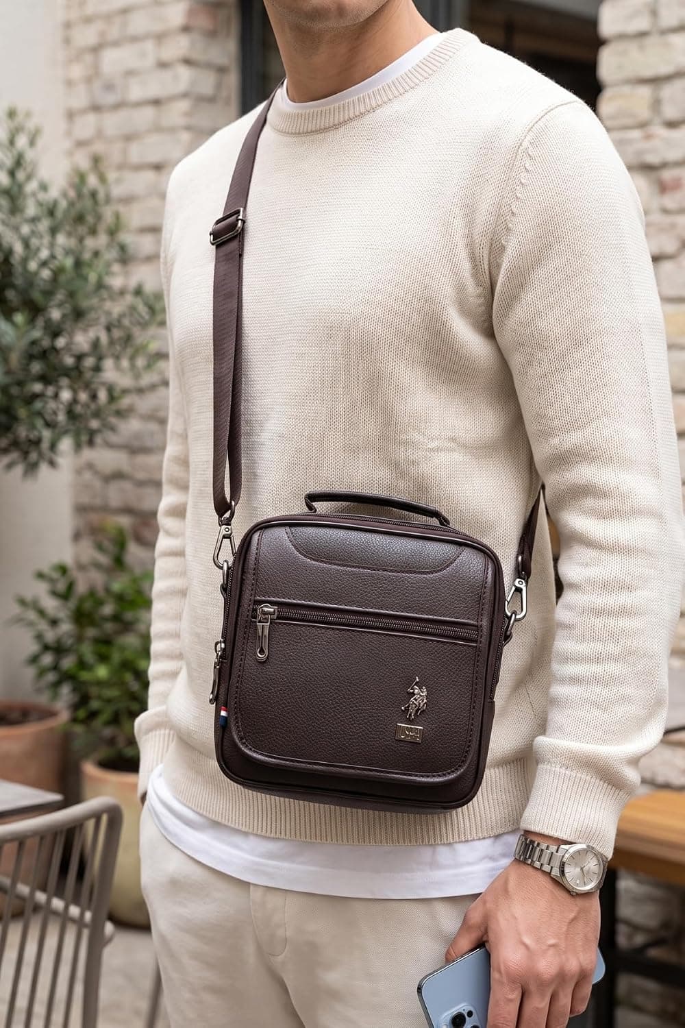 کیف دستی دوشی مردانه U.S. POLO ASSN. قهوهای مدل 6761-6762 کیف دستی دوشی مردانه U.S. POLO ASSN. قهوهای مدل 6761-6762