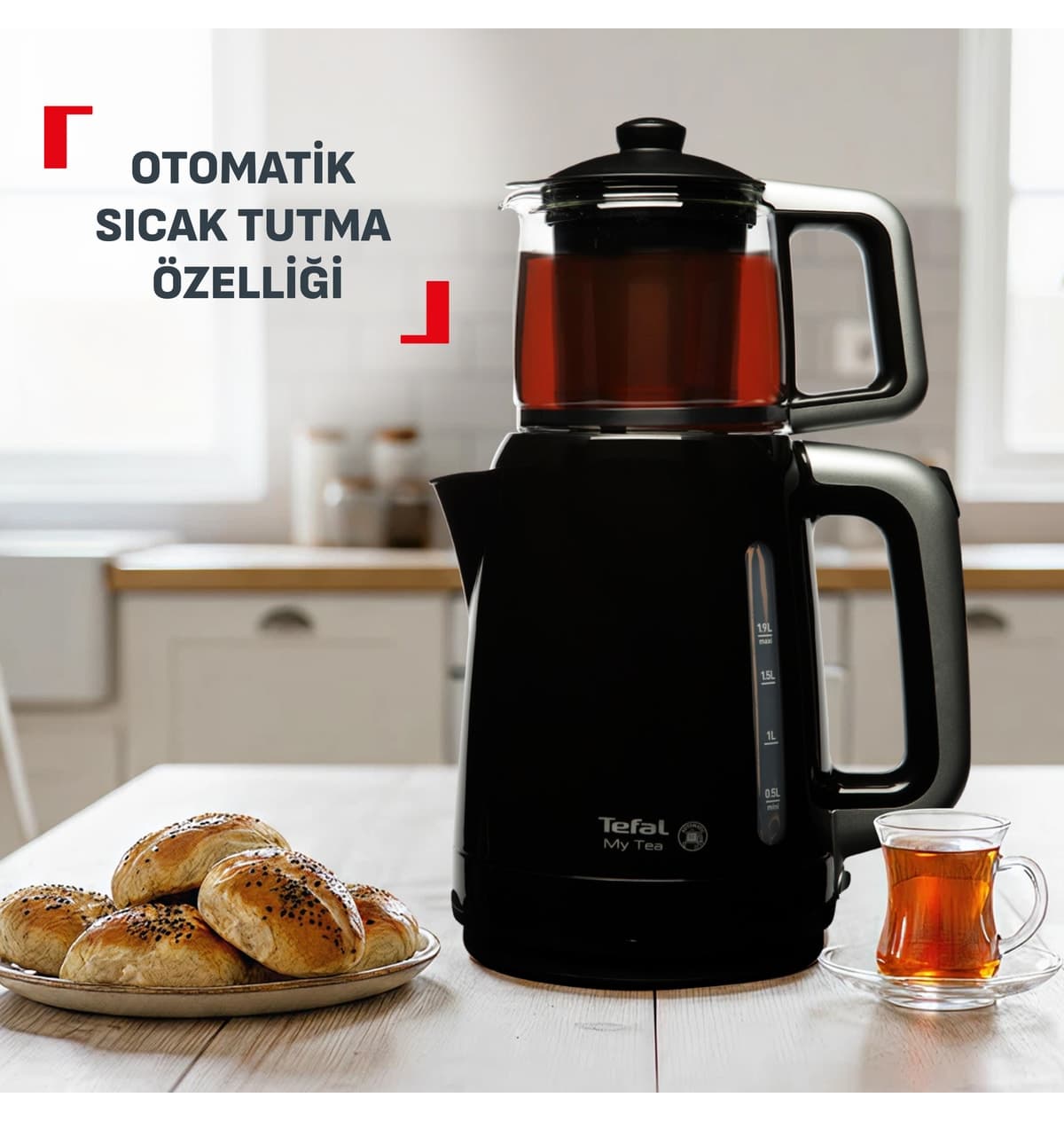 چایساز Tefal My Tea مشکی مدل BJ201841 چایساز Tefal My Tea مشکی مدل BJ201841