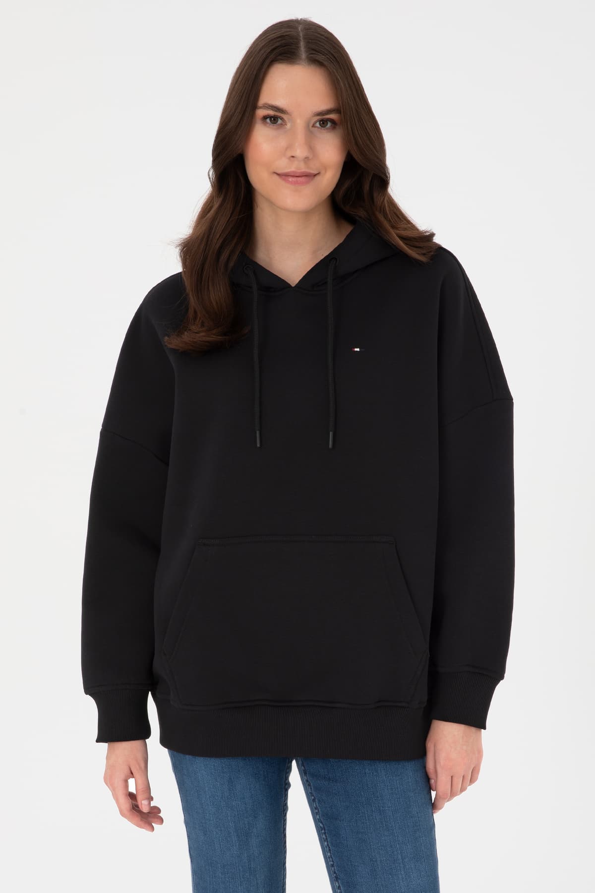سوییشرت زنانه U.S. Polo Assn. مشکی فلیس کلاهدار مدل 50313567-VR046 سوییشرت زنانه U.S. Polo Assn. مشکی فلیس کلاهدار مدل 50313567-VR046