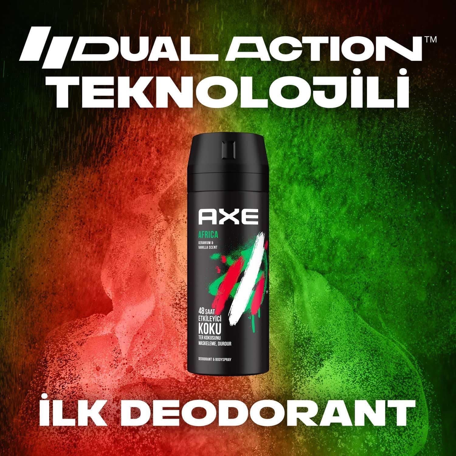 اسپری دئودورانت مردانه AXE Africa 150 ml اسپری دئودورانت مردانه AXE Africa 150 ml