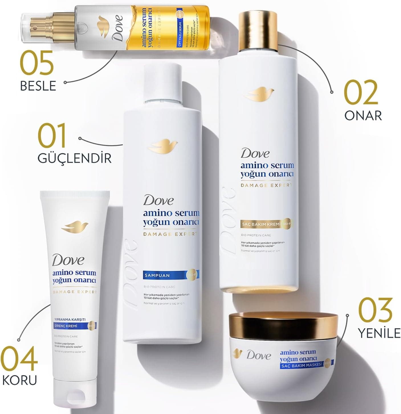 شامپو Dove ترمیمکننده فشرده Amino Serum 600 ml شامپو Dove ترمیمکننده فشرده Amino Serum 600 ml