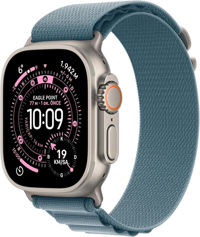ساعت هوشمند پسرانه Apple Ultra 3 تیتانیوم طبیعی Alpine Loop آبی روشن 49 mm ساعت هوشمند پسرانه Apple Ultra 3 تیتانیوم طبیعی Alpine Loop آبی روشن 49 mm