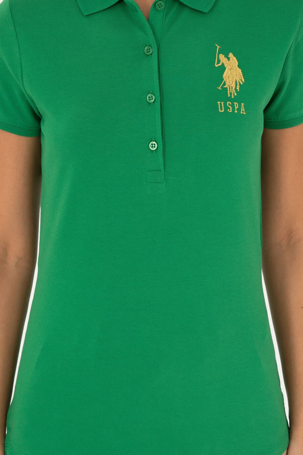 تیشرت زنانه U.S. Polo Assn. سبز یقه پولو بیسیک مدل 50280071-VR054 تیشرت زنانه U.S. Polo Assn. سبز یقه پولو بیسیک مدل 50280071-VR054