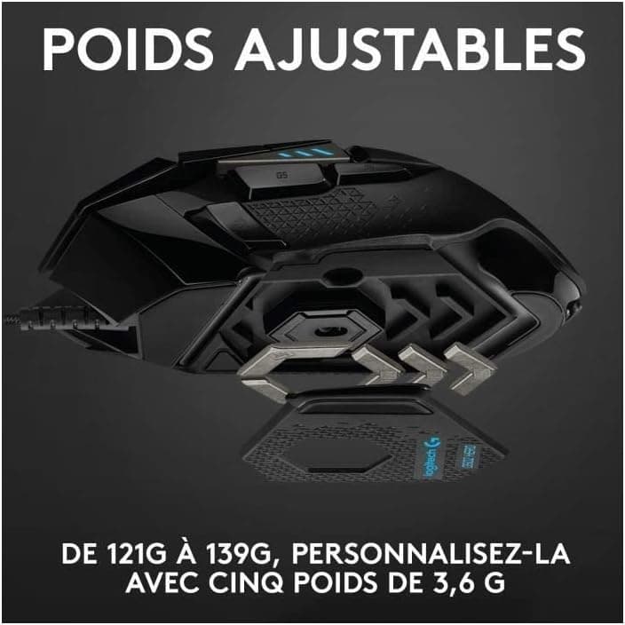 ماوس گیمینگ سیمی Logitech G با فناوری LIGHTSYNC، 25.600 DPI، 11 کلید قابلبرنامهریزی، 121 gr، مشکی مدل G502 HERO ماوس گیمینگ سیمی Logitech G با فناوری LIGHTSYNC، 25.600 DPI، 11 کلید قابلبرنامهریزی، 121 gr، مشکی مدل G502 HERO