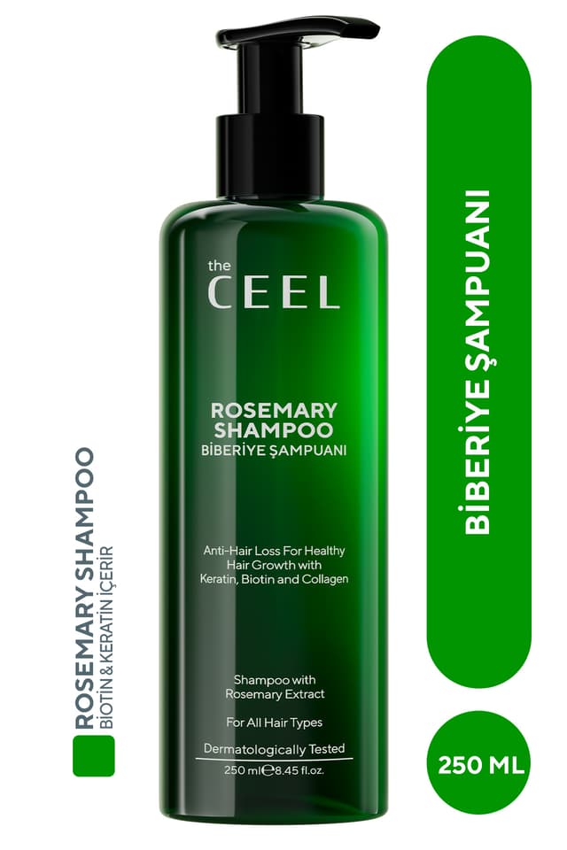شامپو مراقبت از مو رزماری The Ceel با کراتین، بیوتین و عصاره کلاژن هیدرولیزشده 250 ml شامپو مراقبت از مو رزماری The Ceel با کراتین، بیوتین و عصاره کلاژن هیدرولیزشده 250 ml