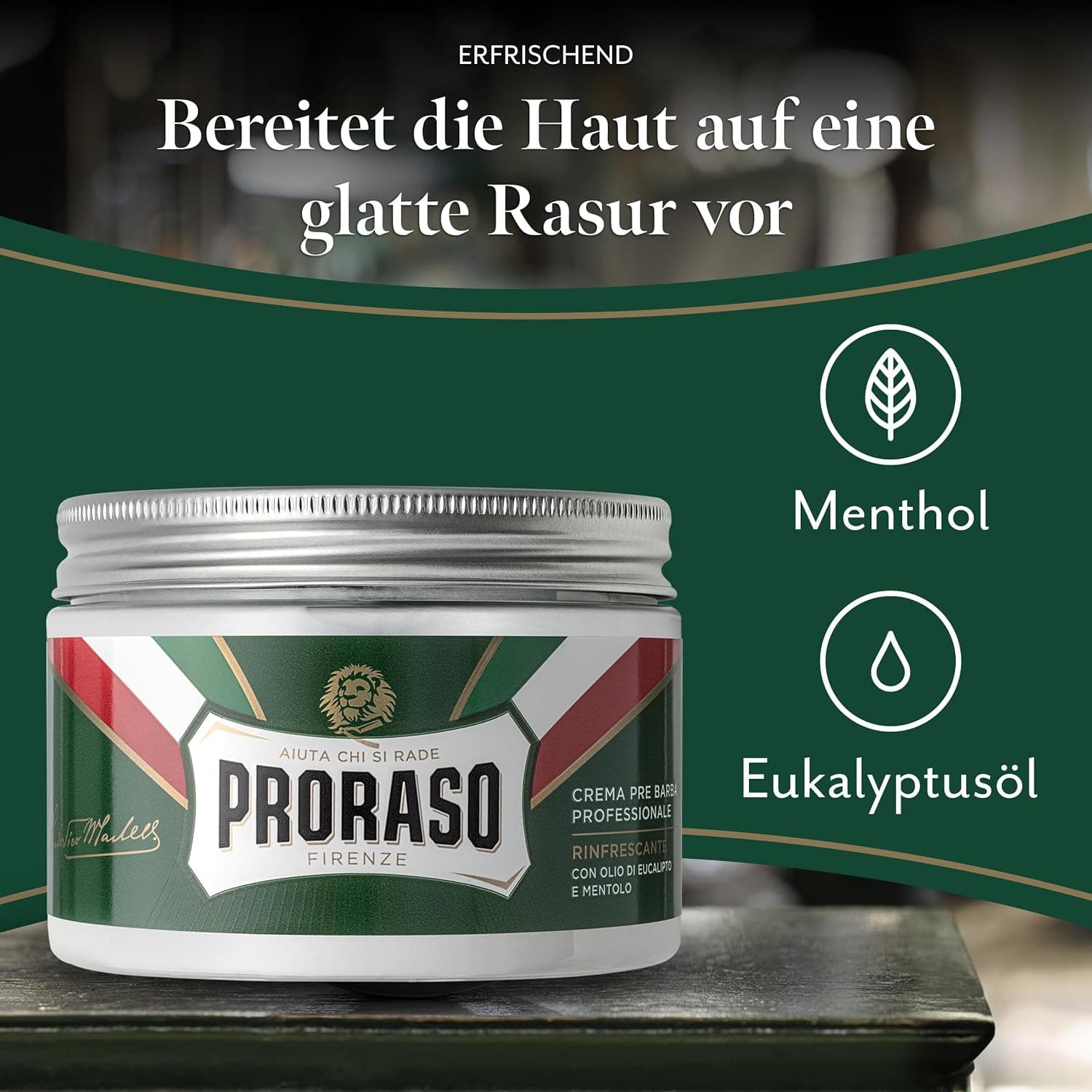 کرم پیش از اصلاح Proraso با روغن اکالیپتوس و منتول 300 ml کرم پیش از اصلاح Proraso با روغن اکالیپتوس و منتول 300 ml